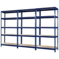 thumbnail image 1 of Gymax 3PCS 73'' Metal 5-Tier Garage Storage Rack Shelf Freestanding w/ Adjustable Unit Blue, 1 of 10