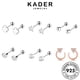 thumbnail image 2 of KADER Joyería Moissanite Diamante Perla Plata Original Mujer 925 Pendientes De Tuerca M016, 2 of 4