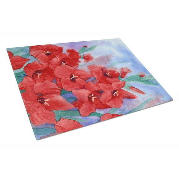 Carolines Treasures IBD0250LCB Gladioli Glass Cutting Board Large, 12H x 16W, multicolor
