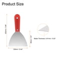 thumbnail image 2 of Uxcell Lot de 4 Couteau à Pâte Largeur 5 Pouces Lame en Acier au Carbone Spatule pour Réparation de Cloison Sèche, Rouge, 2 of 7
