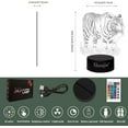 thumbnail image 6 of YSTIAN 3D Night Light Tiger Creative Bedside Table Desk Illusion Lamp Color Changing LED Acrylic RGB Lights for Tiger Fans, Kid Bedroom Decor, Birthday, Christmas, New Year Gift (16 Colors, Tiger), 6 of 6