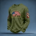 thumbnail image 2 of Men's T Shirts Spring Fall Long Sleeve Funny Graphic Tops Casual Loose Fit Comfortable Men Shirts Army Green L, 2 of 5