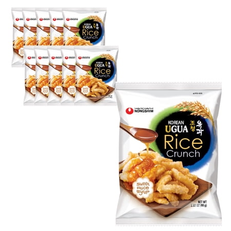 Nongshim Korean Ugua Rice Crunch Snack 2.82oz (Pack of 10)