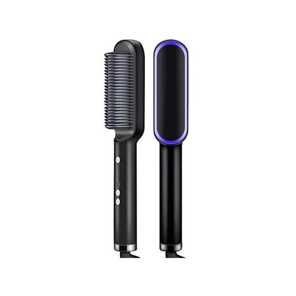 Fer à Lisser et à Friser Électrique Professionnel, Fer à Lisser Électrique et Brosse Lissante 2 en 1 et Fer à Friser