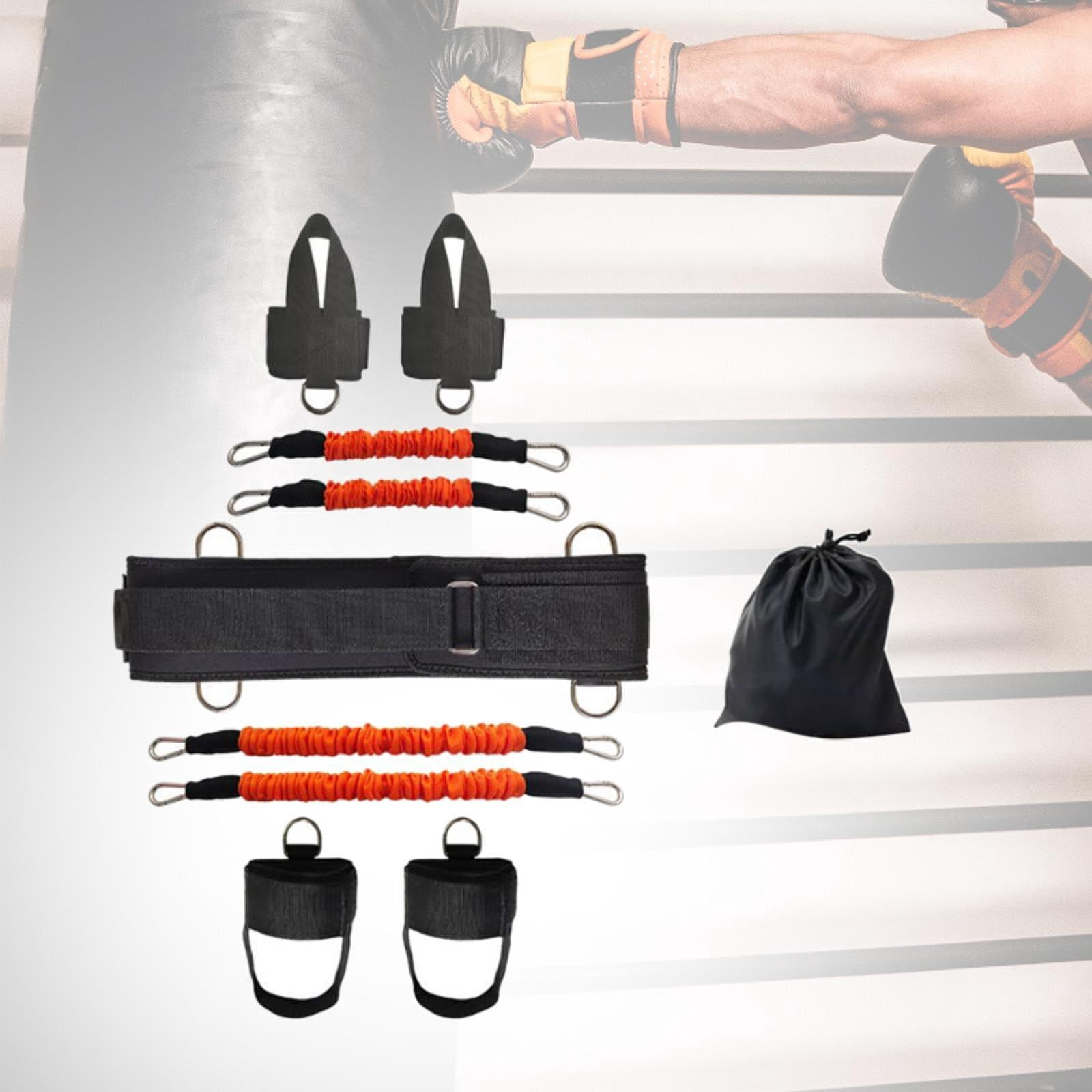 Baoblaze Boxing Resistance Bands Exercise Bands for Men Women with Storage Speed Agility Training Tool for Taekwondo Orange