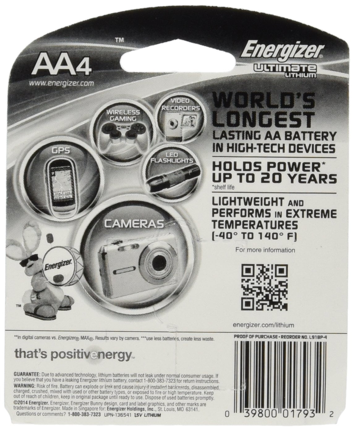 Energizer Holdings EVEL91SBP12CT Ultimate Lithium AA Batteries - Pack of 12