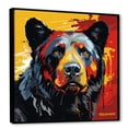 thumbnail image 2 of Designart "Colorful Bear Abstract Art I" Animals Framed Wall Art - Traditional Colorful Bear Bedroom Framed Canvas Wall Art, 2 of 6
