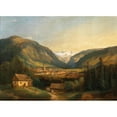 thumbnail image 3 of Ferdinand Lepie 14x11 Black Modern Framed Museum Art Print Titled - A View of Bad Ischl, 3 of 5
