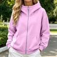 thumbnail image 5 of HAYIMI Women Oversized High Collar Zip Up Hoodie Loose Long Sleeve Jacket with Pocket Soft Casual Sweatshirt for Fall Winter Outdoor Walking, 5 of 5