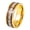 Yellow Gold, variant on Deer Antler Inlay Mens Wedding Band, Gold Tungsten Carbide, Engagement Ring 8MM