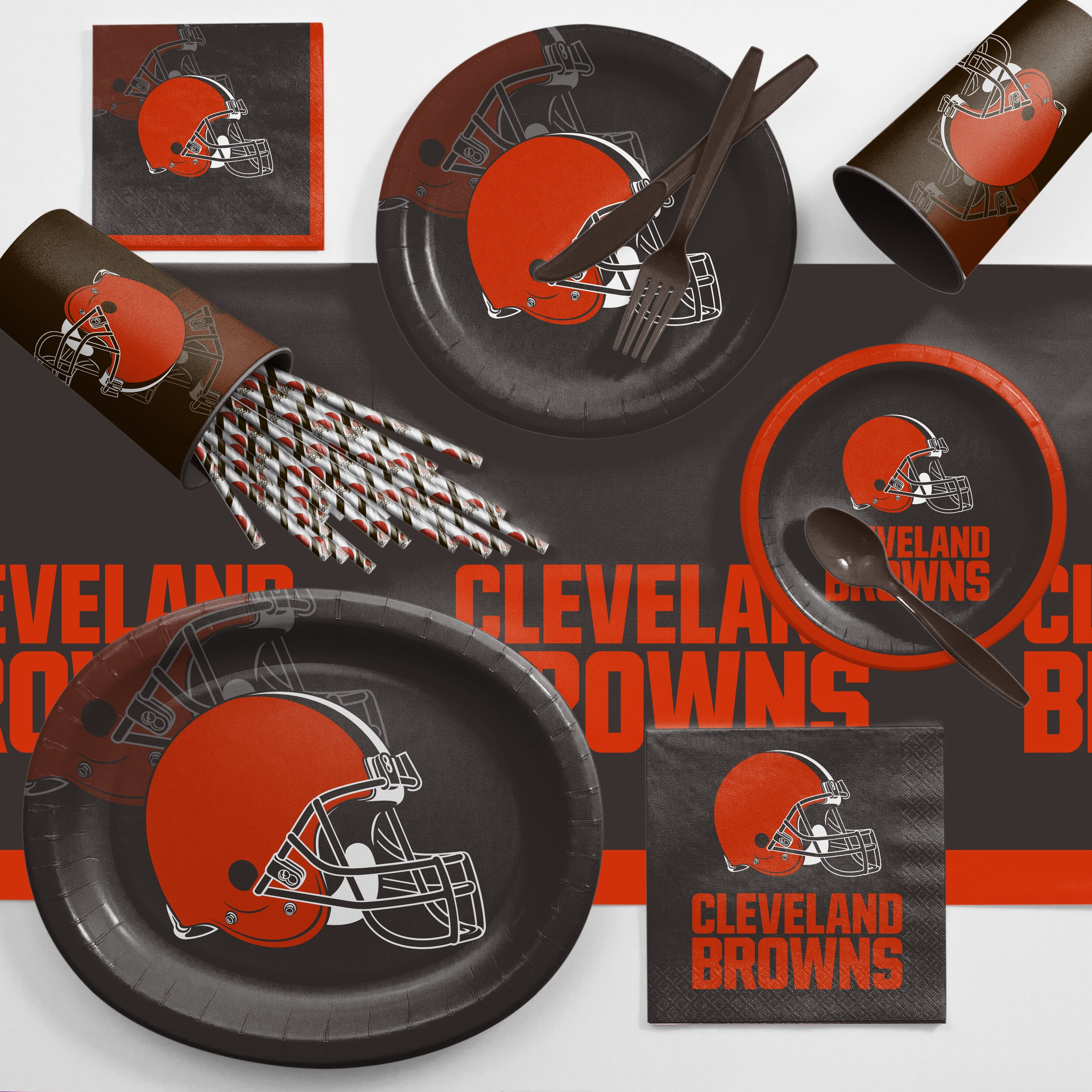 Cleveland Browns Plastic Cups, 24 Count for 24 Guests
