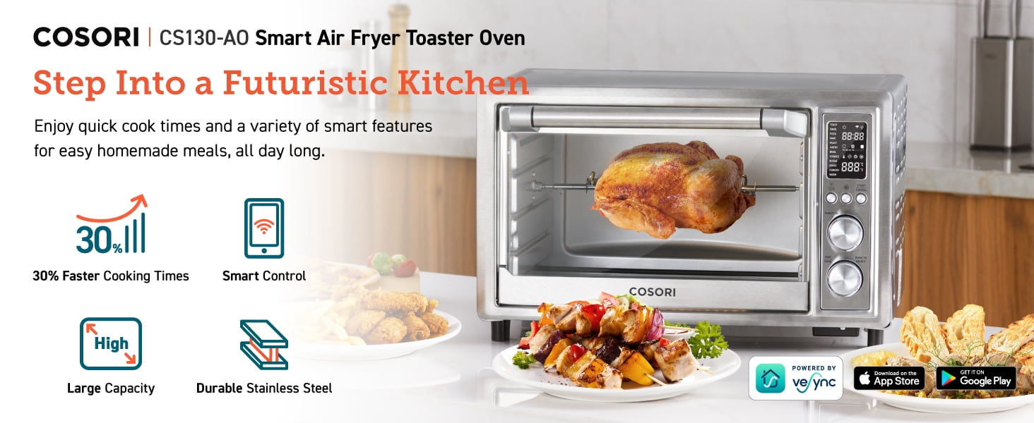 COSORI Air Fryer Toaster Oven, 13 Qt Familiy Size, 11-in-1 Functions w –  VARIETY PACKAGES UNLIMITED