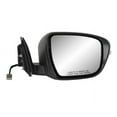 thumbnail image 2 of 68139N - Fit System Passenger Side Mirror for 14-19 Nissan Rogue US built, 17-19 Japan/ Korea built, 17-18 Hybrid. textured black w/PTM cover, w/turn signal, foldaway, w/o camera, no Sport/ Select S, 2 of 2