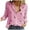 a-182Pink34, variant on Womens Collared Long Sleeve Loose Fit Bird Print Button Down Shirt Blouse Top For Summer Casual Daily Wear Blue XL
