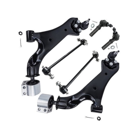 Front Control Arm Sway Bar Link Tie Rod Kit - 6 Piece - Compatible with 2010 - 2017 Chevy Equinox 2011 2012 2013 2014 2015 2016