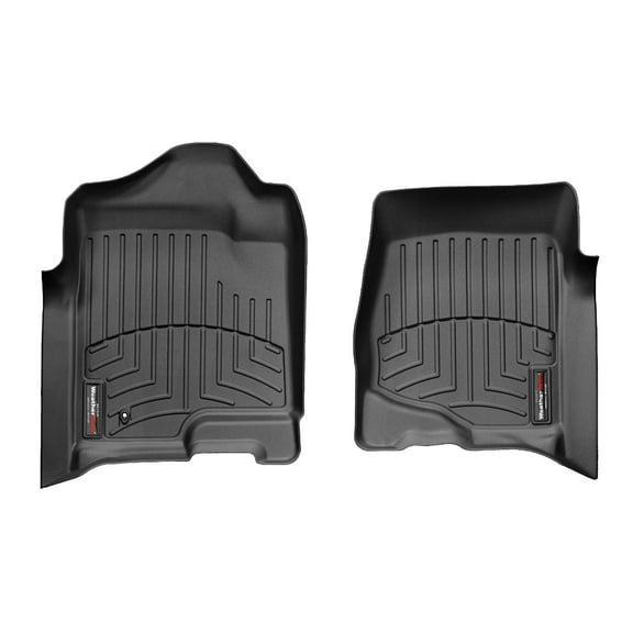 WeatherTech Custom Fit FloorLiners compatible with Silverado, Avalanche, Tahoe, Escalade ESV - 1st Row (Driver & Passenger), Black