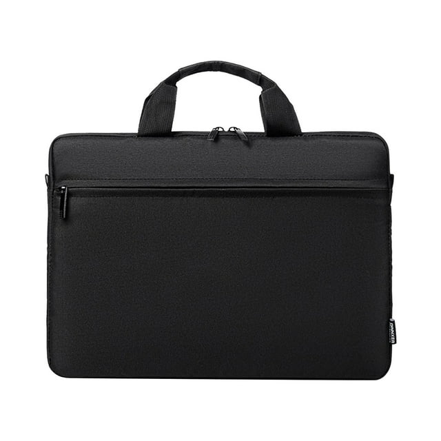 Housse pour Ordinateur Portable 15,6 Pouces Sac Portable pour Ordinateur Portable en Noir, Fait de Tissu Oxford Imperméable avec Fermeture Éclair et Poche de Rangement avant. Comprend des Poignées pour un Transport Facile et Convient aux Ordinateurs Portables de 14,1 Pouces avec des dimensions de 35x26x2,5 cm. Convient aux Affaires, aux Voyages, à l'École Ou comme Sac-Cadeau pour le Rangement d'Ordinateur Portable.
