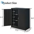 thumbnail image 2 of VibrantEcho Metal Storage Cabinet, Locking Storage Cabinet with Adjustable Shelves for Garage, Home, Office, Utility Room.Black, 2 of 7