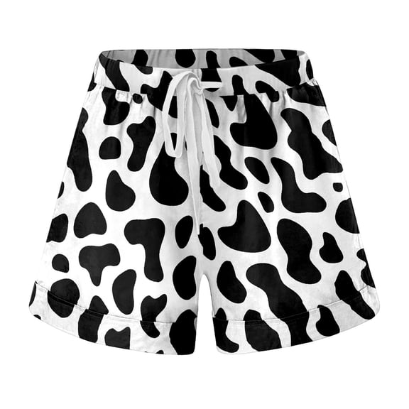 WAYUTE Shorts for Women with All Over Print High Waist Drawstring Soft Breathable Trendy Shorts Durable for Summer Casual Outdoor