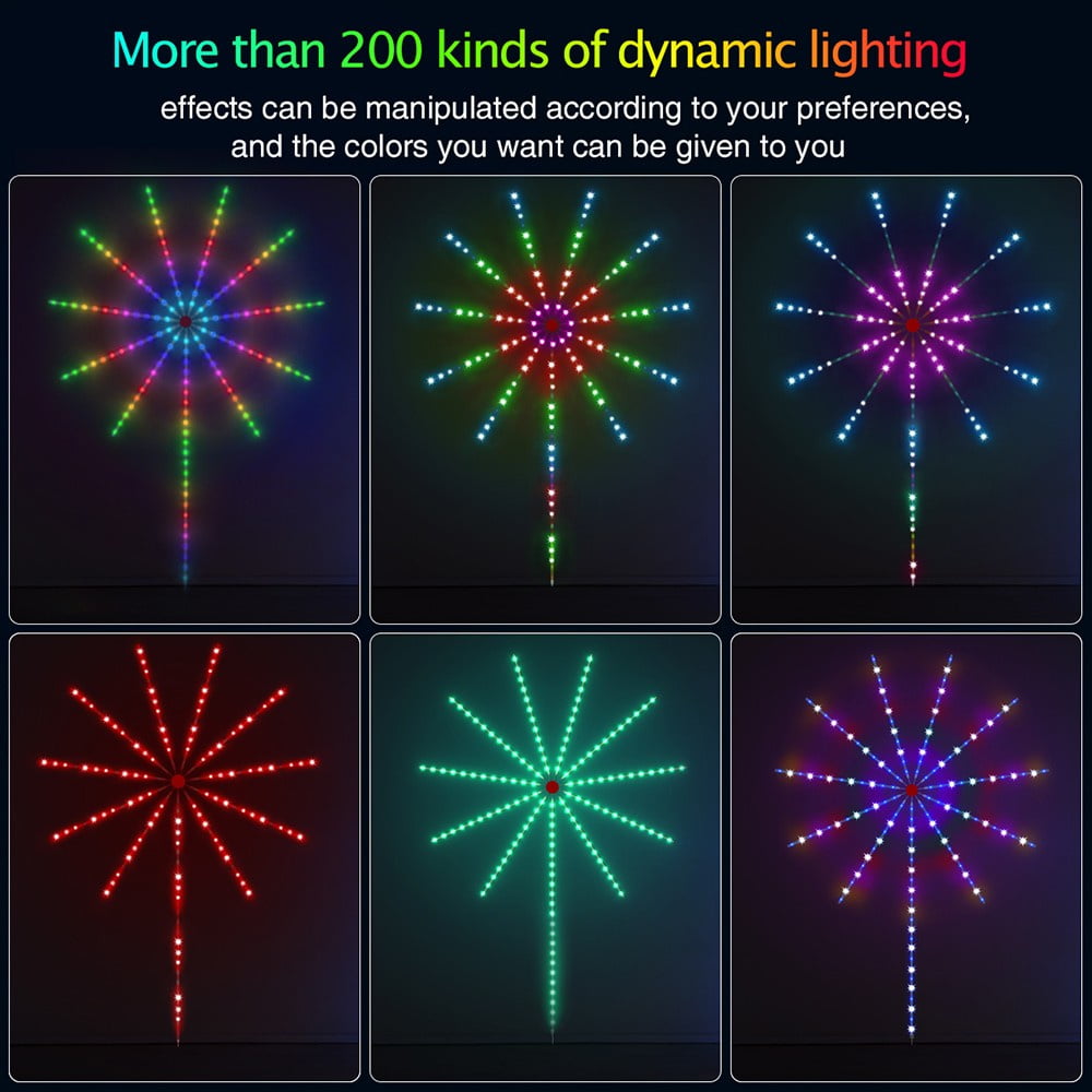 Tarmeek Firework LED Lights, 11pcs Firework LED Strip Lights, 5V