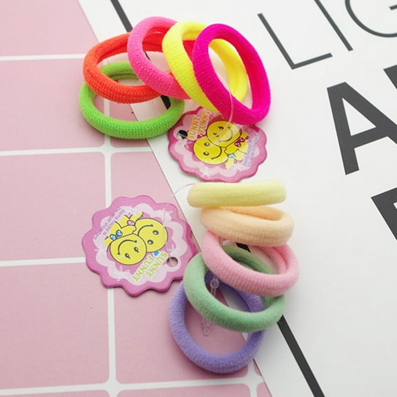 ELAYARD 20Pcs Assorted Color Elastic Hair Bands Soft Seamless Ponytail Holders for Hair Holding