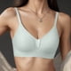 thumbnail image 3 of Gibobby Brasieres para mujer sin varilla Mujeres Casual Color sólido Soporte Sujetador sin Cuello en U Sin anillo de Push Up Ropa interior(Verde,XL), 3 of 4