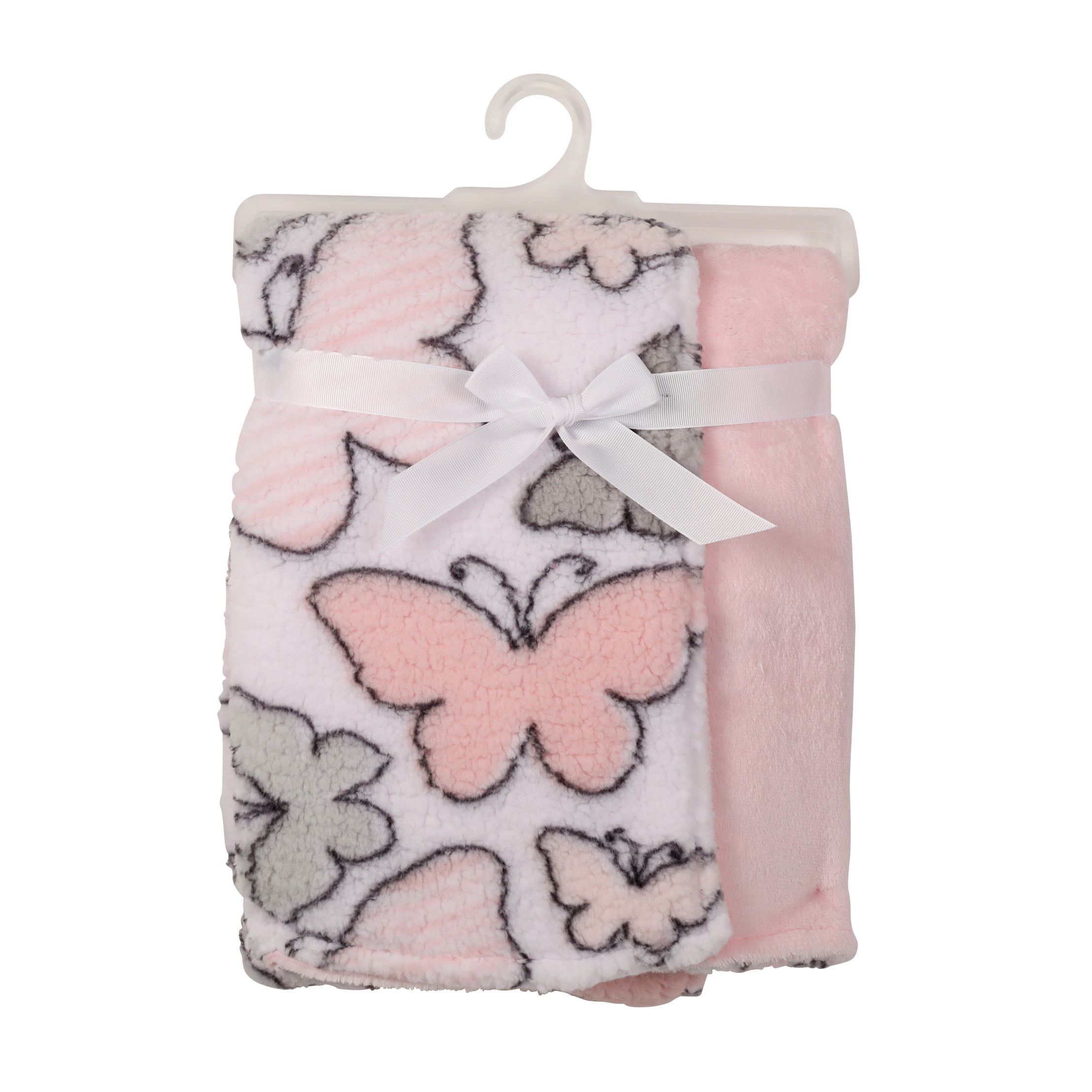 Buttons and Stitches Printed Sherpa Blanket Butterfly - Walmart.com