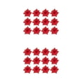 thumbnail image 1 of Matsuzay 12 piezas de adornos navideños para el hogar exquisitos y realistas de tela, hechos con flores de imitación navideñas confiables, rojo 2Conjunto, 1 of 6
