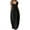 Black, variant on Women's Summer Dress Plus Size Deep V-Neck Standard-Fit Short Sleeve Solid Maxi Party Dress