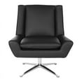 thumbnail image 3 of OSP Chaise d'Invité en Similicuir Noir et Base en Aluminium, 3 of 6