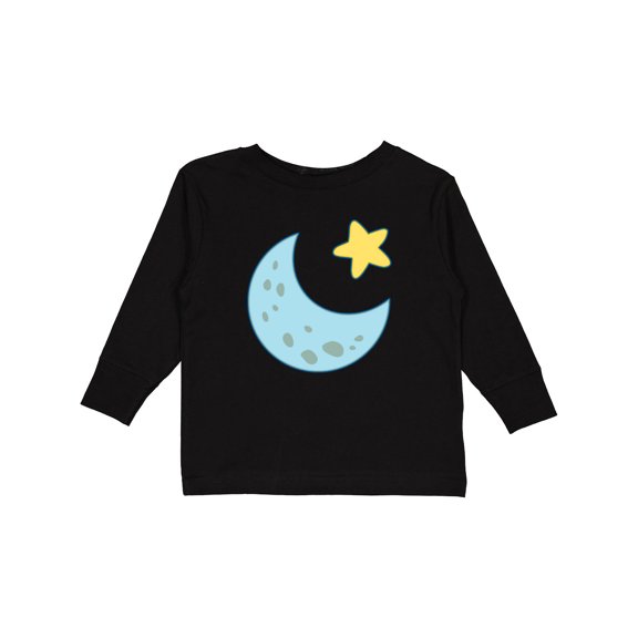 Inktastic Moon and Star Boys or Girls Long Sleeve Toddler T-Shirt