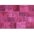 thumbnail image 1 of Ahgly Company Indoor Rectangle Patchwork Purple Transitional Area Rugs, 6' x 9', 1 of 4