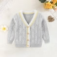thumbnail image 5 of Gubotare Cardigan Sweater Toddler Boy Boy's Light Weight Knitted V-Neck, Long Sleeve Cardigan Sweater 18 24 Months (Grey,18-24 Months), 5 of 5