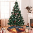 thumbnail image 7 of Rateoe Celestial Stag Cosmic Glow Print Christmas Tree Skirt 30" for Xmas Holiday New Year Party Circle Tree Mat Ornaments Decoration, 7 of 7