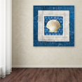 thumbnail image 3 of Trademark Fine Art "Sea Shell III on Blue" Canvas Art by Belinda Aldrich, 3 of 3