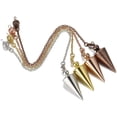thumbnail image 4 of Bronze Metal Copper Spiritual Point Pendulum for Divination Healing Dowsing Wicca Balancing Pointed Cone Pendant Pendulum, 4 of 4