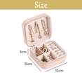 thumbnail image 2 of Yunuqso Mini Jewelry Travel Case,Small Travel Jewelry Organizer, Portable Jewelry Box Travel Mini Storage Organizer Portable Display Storage Box For Rings Earrings Necklaces s, 2 of 6