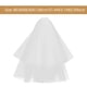thumbnail image 2 of KAKOWELY Velos de novia decorativos Hermoso velo de novia Vestido de novia Velo de utilería, 2 of 5