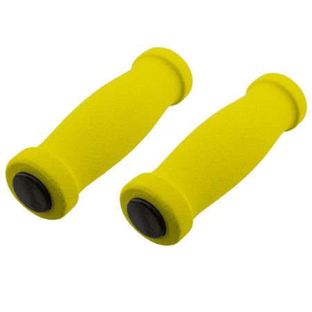 Short Foam Bike Gripsand Styles (Yellow Without Reflector)