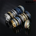 thumbnail image 3 of HIJONES 8mm Rotating Chain Ring for Men Women Stainless Steel Multicolor Statement Ring Band Finger Jewelry Silver Size 12, 3 of 4