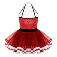 thumbnail image 2 of YONGHS Kids Girls Sleeveless Shiny Sequins Leotard Mesh Tutu Dress 4-14, 2 of 5