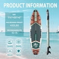 thumbnail image 3 of Ultifit Inflatable Paddle Board Extra Wide 450 Lbs Capacity Anti-Slip Design with SUP Accessories and Seat 11'6" x 35" Wood Color, 3 of 9