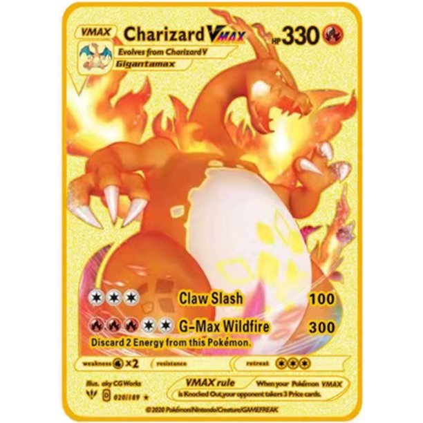 Pokemon inglés juego de Metal tarjeta de colección figura de Anime Charizard Pikachu Blastoise Mewtwo colección de batalla tarjeta juguete para regalo