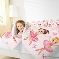 thumbnail image 4 of Manfei Cute Ballet Girl Queen Comforter Set for Child, Dance Princess Bedding Sets, Pink Butterfly Bedding Comforter Set, Super Cozy Bedroom Decor Reversible 3 Pieces, 4 of 8