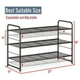 thumbnail image 5 of Shoe Rack, Auledio 3-Tier Metal Shoe Organizer for Closet, Entryway Small Space Home Decor, Bronze, 5 of 6