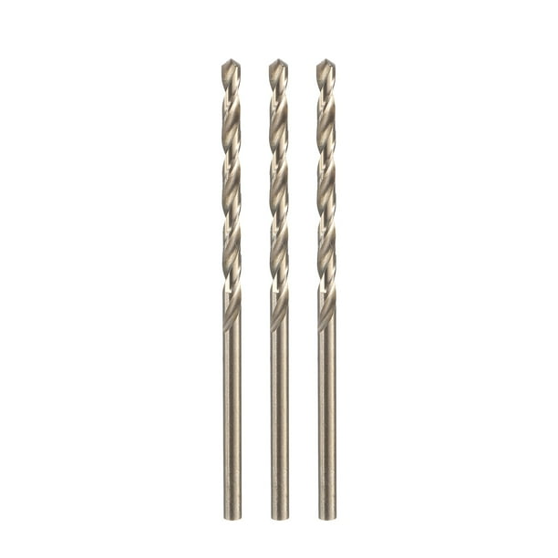 Paquete de 3 brocas de torsión de 7/64", broca de acero de alta velocidad M35 Cobalt para metal