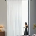 thumbnail image 4 of FUEENIRVA White Sheer Window Tulle, Sunlight Filtering, Modern Decor 2Pcs, 4 of 6