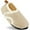 Beige, variant on Ecetana Toddler Slippers Boys Girls House Shoes Slip on Baby Sock Shoes