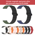 thumbnail image 2 of Silicone Belt Sport Strap Wristband With Strong Clasp For 18mm/20mm/22mm Smartwatch Choose From Multiple Color, 2 of 8