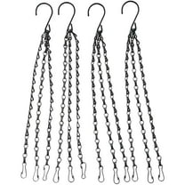 WUTYU 4pcs 14 inch Black Hanging Basket Chain with Hooks Flower Plant Pot Replacement Chain Hanger for Bird Feeders,Planter,Ornaments
